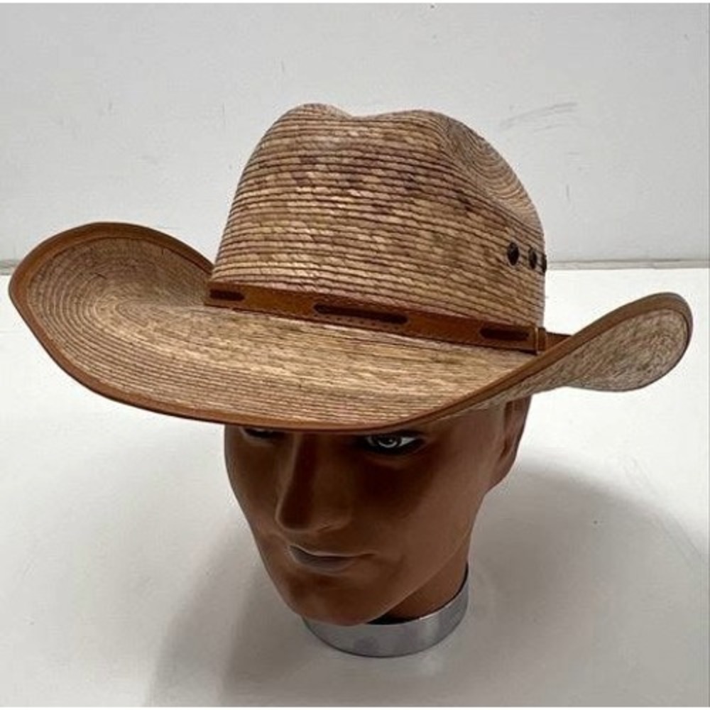Saddleback Hats Cintilla De Palma Palm straw Mexican cowboy hat Brown cattleman